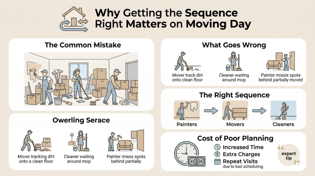 Coordinating Cleaners, Painters & Movers Without Delay 1 Coordinating Cleaners